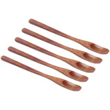 5Pcs Small Wood Color Spoon Narrow Headed Anti Scalding Spoon for Children Food Home Kitchen