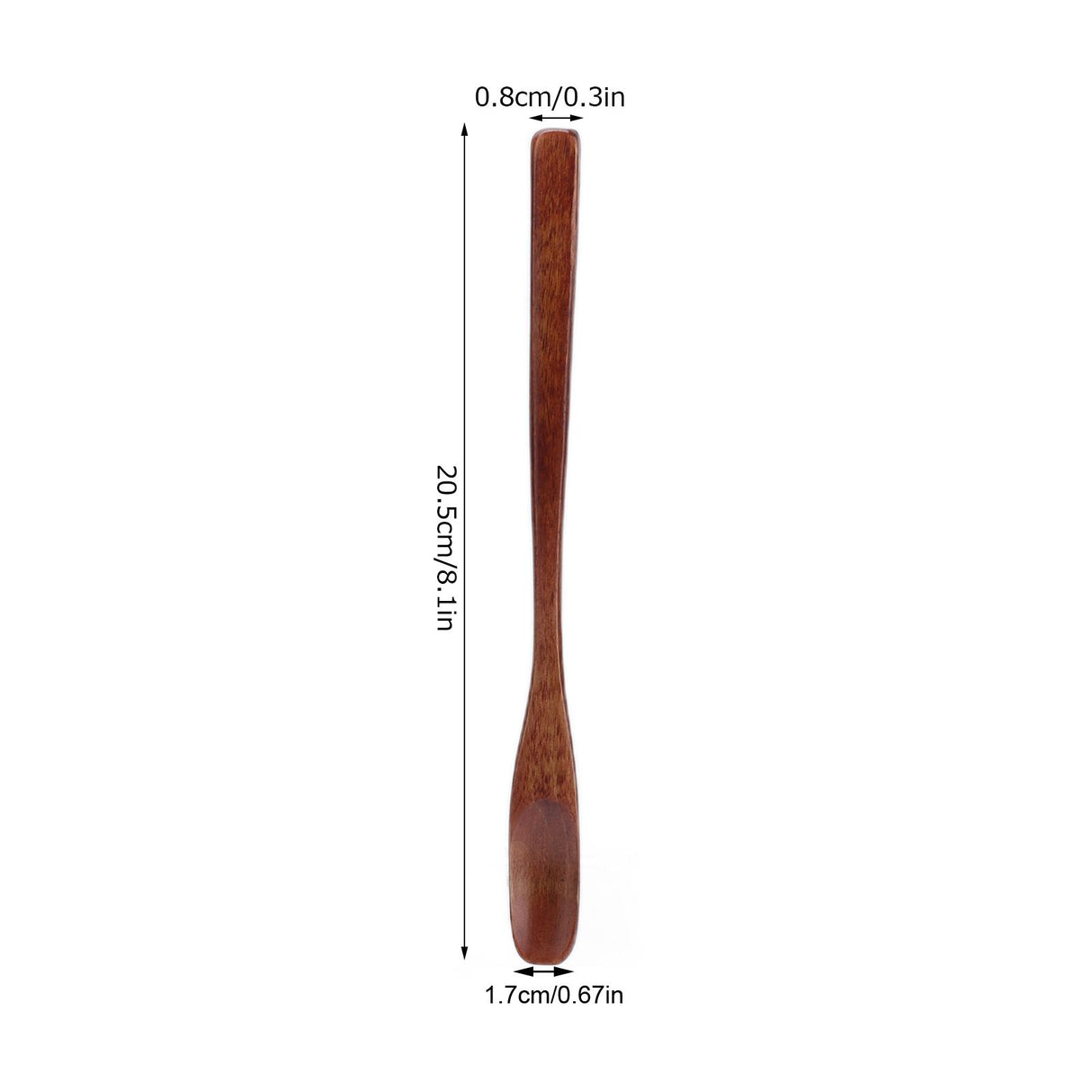 5Pcs Small Wood Color Spoon Narrow Headed Anti Scalding Spoon for Children Food Home Kitchen
