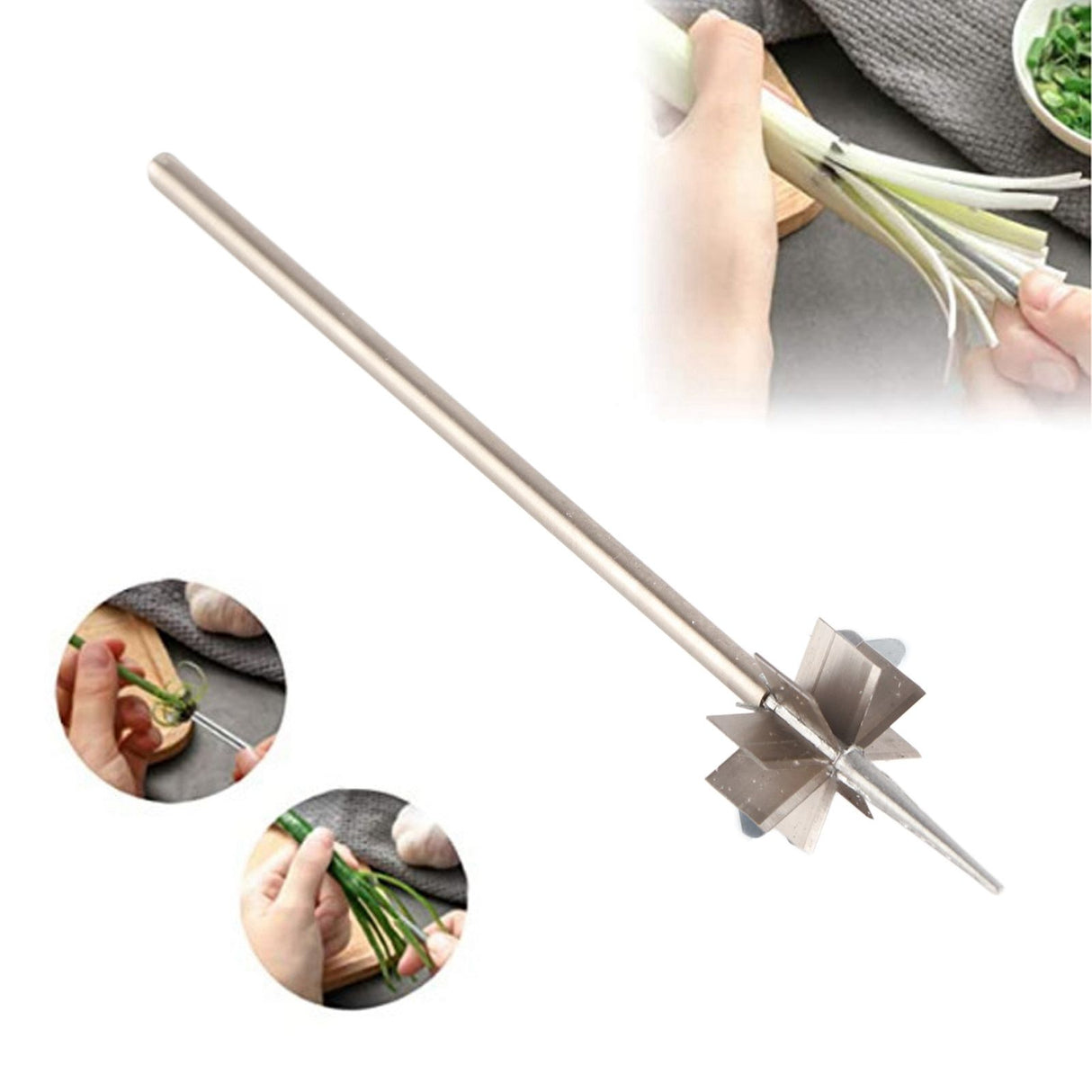 Stainless Steel Onion Knife Shred Silk The Knife for Cutting Vegetable Onions Green Peppers