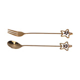 Innovative Pendant Spoon Multipurpose Stirring Dessert Fork for Wedding Kitchen HotelStar Shaped