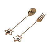 Innovative Pendant Spoon Multipurpose Stirring Dessert Fork for Wedding Kitchen HotelStar Shaped