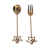 Innovative Pendant Spoon Multipurpose Stirring Dessert Fork for Wedding Kitchen HotelStar Shaped