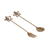 Innovative Pendant Spoon Multipurpose Stirring Dessert Fork for Wedding Kitchen HotelStar Shaped - Extra Image