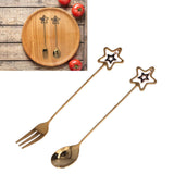 Innovative Pendant Spoon Multipurpose Stirring Dessert Fork for Wedding Kitchen HotelStar Shaped