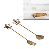 Innovative Pendant Spoon Multipurpose Stirring Dessert Fork for Wedding Kitchen HotelStar Shaped - Extra Image