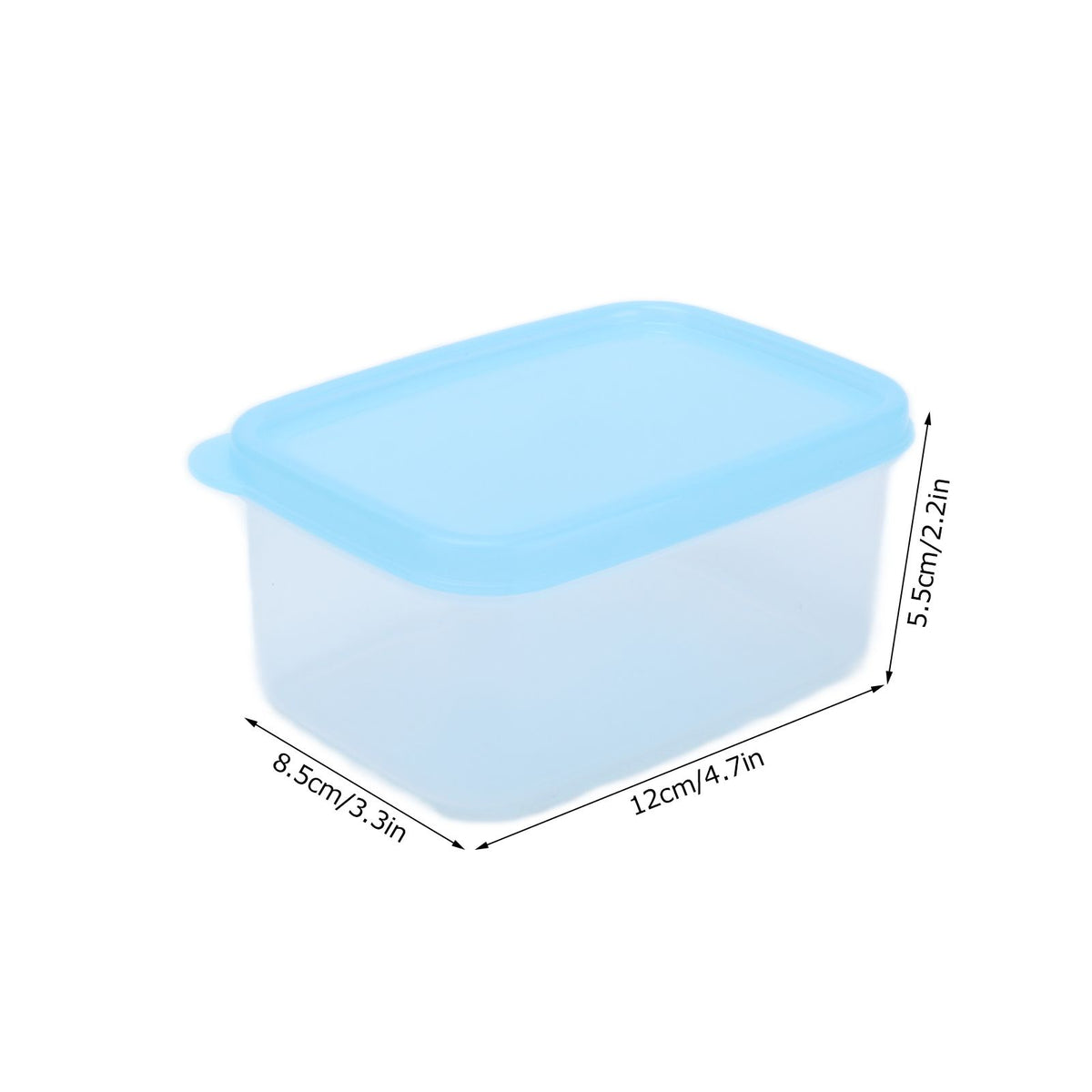 5Pcs Small Food Container Blue Heat Resistant Reusable Mini Airtight Multifunctional Food Box