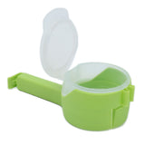 Food Storage Bag Seal Clips Plastic Non Toxic Sealing Clips with Pour Spout for Kitchen Food Organization - Low Angle