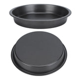 2Pcs Non Stick Pizza Pan Deep Thickened Carbon Steel Baking Pan for Kitchen Bakery6in