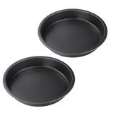2Pcs Non Stick Pizza Pan Deep Thickened Carbon Steel Baking Pan for Kitchen Bakery6in