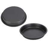 2Pcs Non Stick Pizza Pan Deep Thickened Carbon Steel Baking Pan for Kitchen Bakery6in