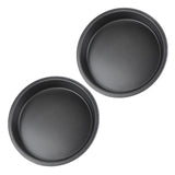 2Pcs Non Stick Pizza Pan Deep Thickened Carbon Steel Baking Pan for Kitchen Bakery6in