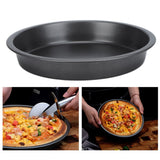 2Pcs Non Stick Pizza Pan Deep Thickened Carbon Steel Baking Pan for Kitchen Bakery6in