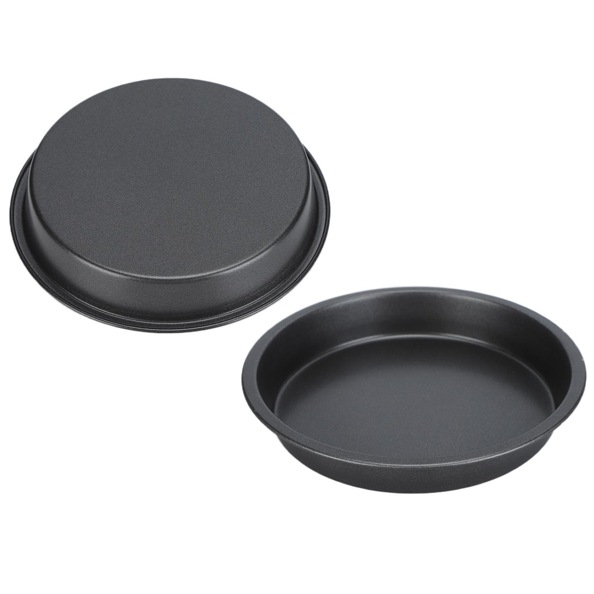 2Pcs Non Stick Pizza Pan Deep Thickened Carbon Steel Baking Pan for Kitchen Bakery9in