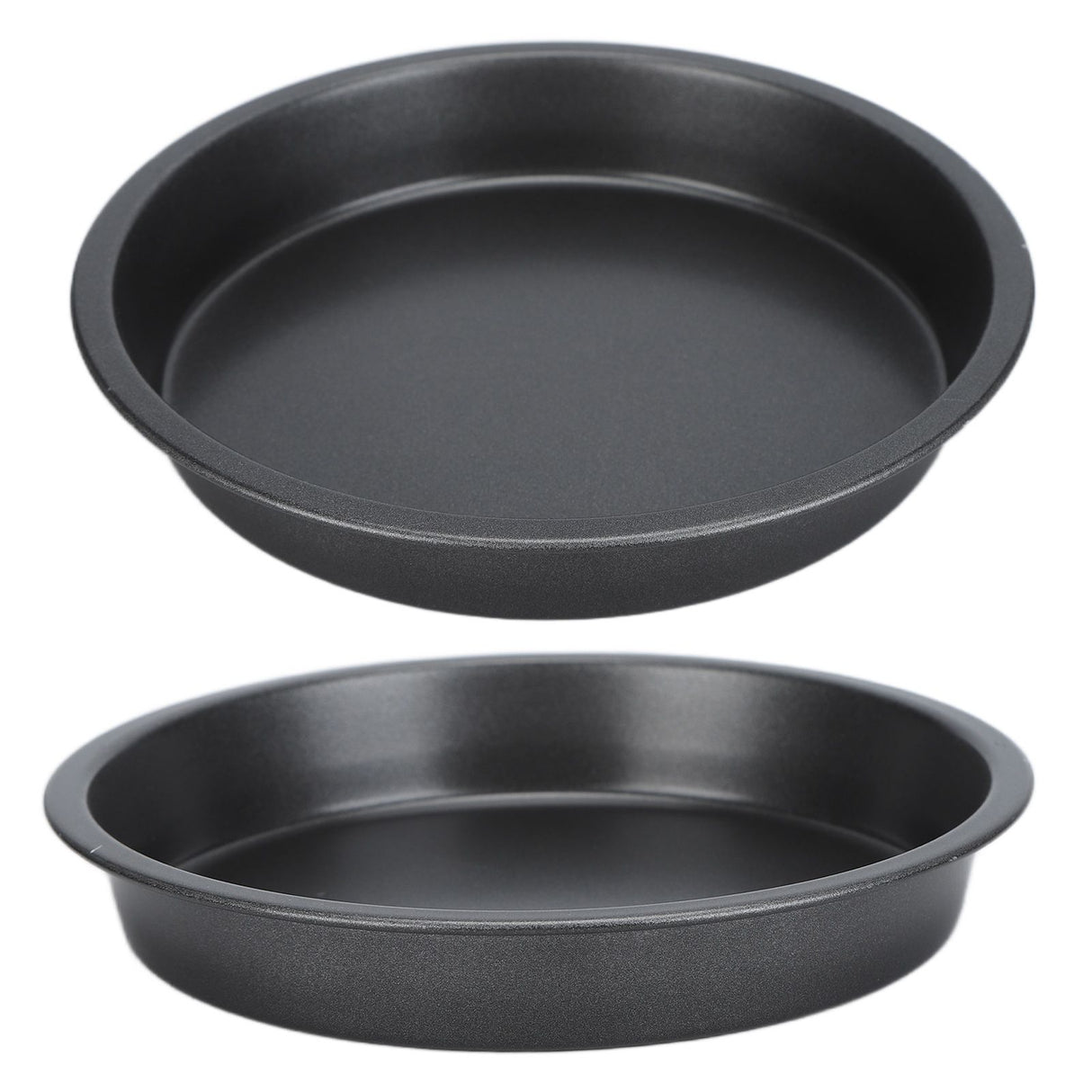 2Pcs Non Stick Pizza Pan Deep Thickened Carbon Steel Baking Pan for Kitchen Bakery9in