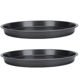2Pcs Non Stick Pizza Pan Deep Thickened Carbon Steel Baking Pan for Kitchen Bakery12in