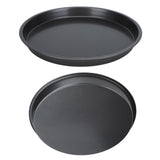 2Pcs Non Stick Pizza Pan Deep Thickened Carbon Steel Baking Pan for Kitchen Bakery12in