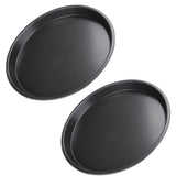 2Pcs Non Stick Pizza Pan Deep Thickened Carbon Steel Baking Pan for Kitchen Bakery12in