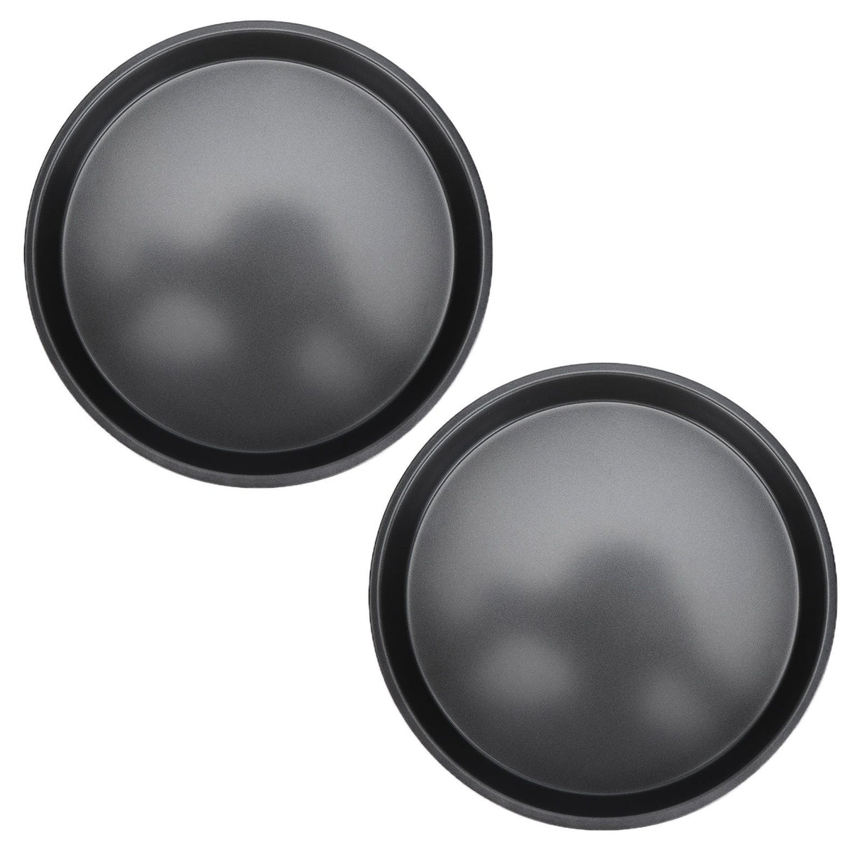 2Pcs Non Stick Pizza Pan Deep Thickened Carbon Steel Baking Pan for Kitchen Bakery12in