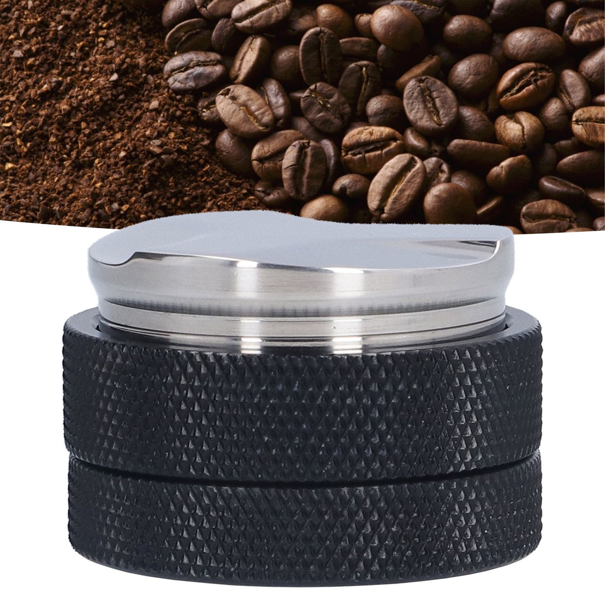 Black Coffee Tamper Stainless Steel Dual Head Coffee Distributor for Home Coffee Shop58MM
