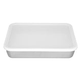 Stainless Steel Baking Tray Deep Flat Non Stick Baking Pan Food Storage Box with CoverS
