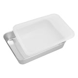 Stainless Steel Baking Tray Deep Flat Non Stick Baking Pan Food Storage Box with CoverS