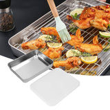 Stainless Steel Baking Tray Deep Flat Non Stick Baking Pan Food Storage Box with CoverS