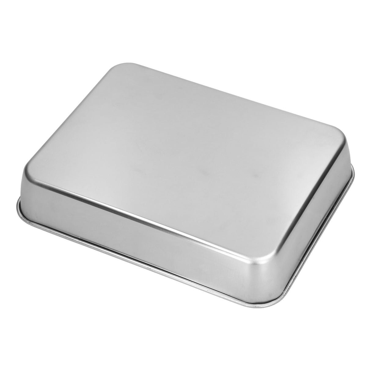 Stainless Steel Baking Tray Deep Flat Non Stick Baking Pan Food Storage Box with CoverM