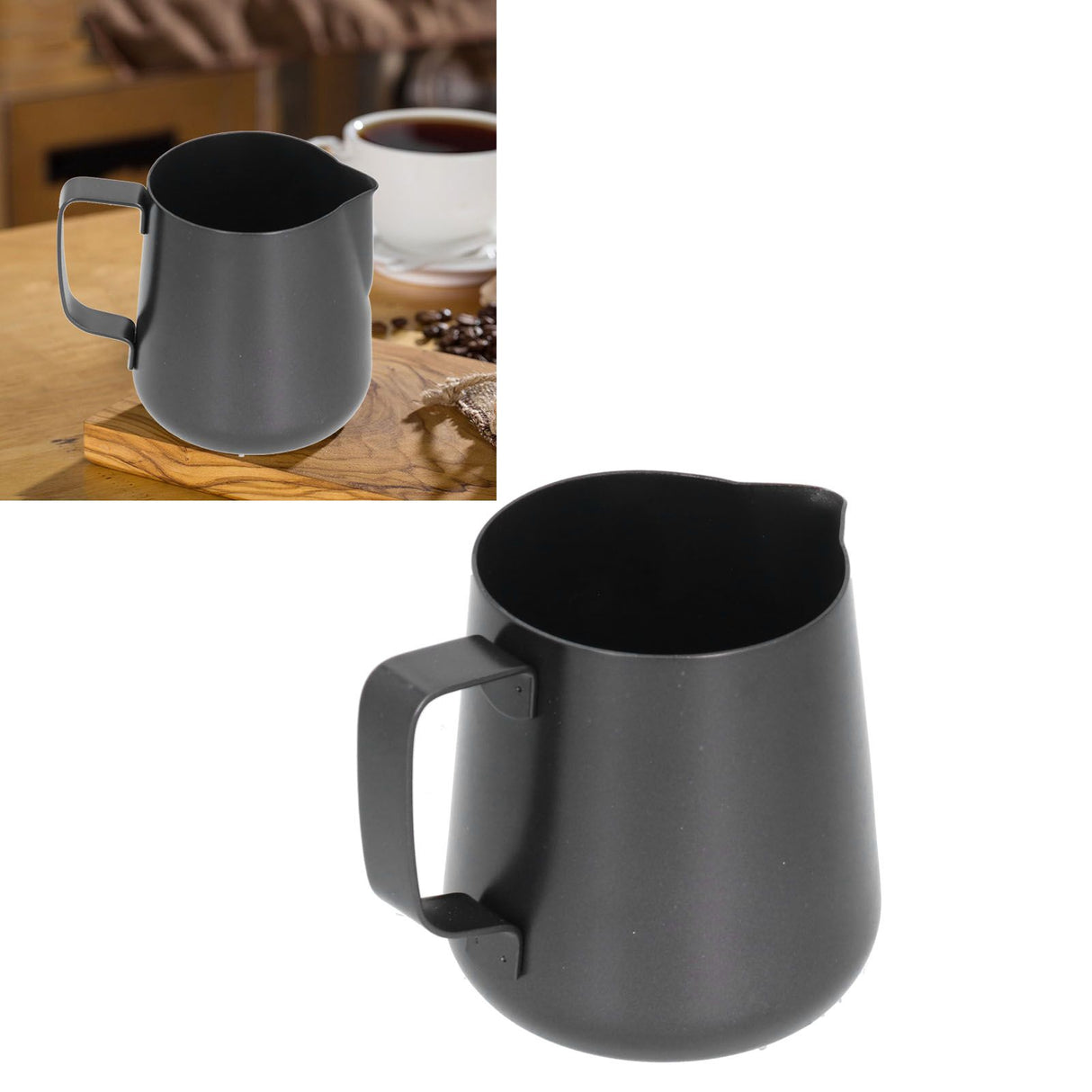 Thick Stainless Steel Frothing Cup Coffee Art Pitcher Milk Frothing Jug with Pointed Spout350ML