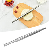 Rolling Pin Baked 304 Stainless Steel Portable Professional Pizza Dough Roller for Home KitchenLength 37.2cm - Extra Image