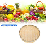 Fruit Basket Hand Woven Bamboo Mini Multifunctional Sturdy Serving Basket Tray for Living Room Kitchen 13x4cm