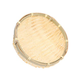 Fruit Basket Hand Woven Bamboo Mini Multifunctional Sturdy Serving Basket Tray for Living Room Kitchen 15x5cm