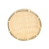 Fruit Basket Hand Woven Bamboo Mini Multifunctional Sturdy Serving Basket Tray for Living Room Kitchen 15x5cm