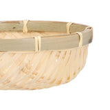 Fruit Basket Hand Woven Bamboo Mini Multifunctional Sturdy Serving Basket Tray for Living Room Kitchen 15x5cm