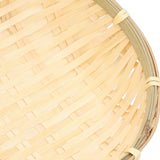 Fruit Basket Hand Woven Bamboo Mini Multifunctional Sturdy Serving Basket Tray for Living Room Kitchen 15x5cm - Extra Image