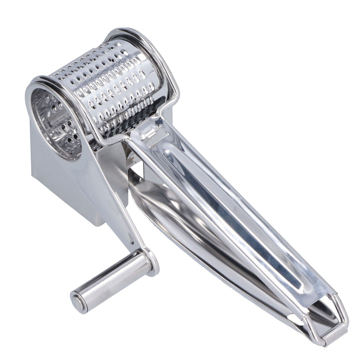 Cheese Grater Handhold Rotarting Stainless Steel Cheese Shredder for Household Chicken Cheese Walnut Nuts