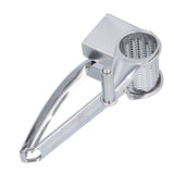 Cheese Grater Handhold Rotarting Stainless Steel Cheese Shredder for Household Chicken Cheese Walnut Nuts - Rear View
