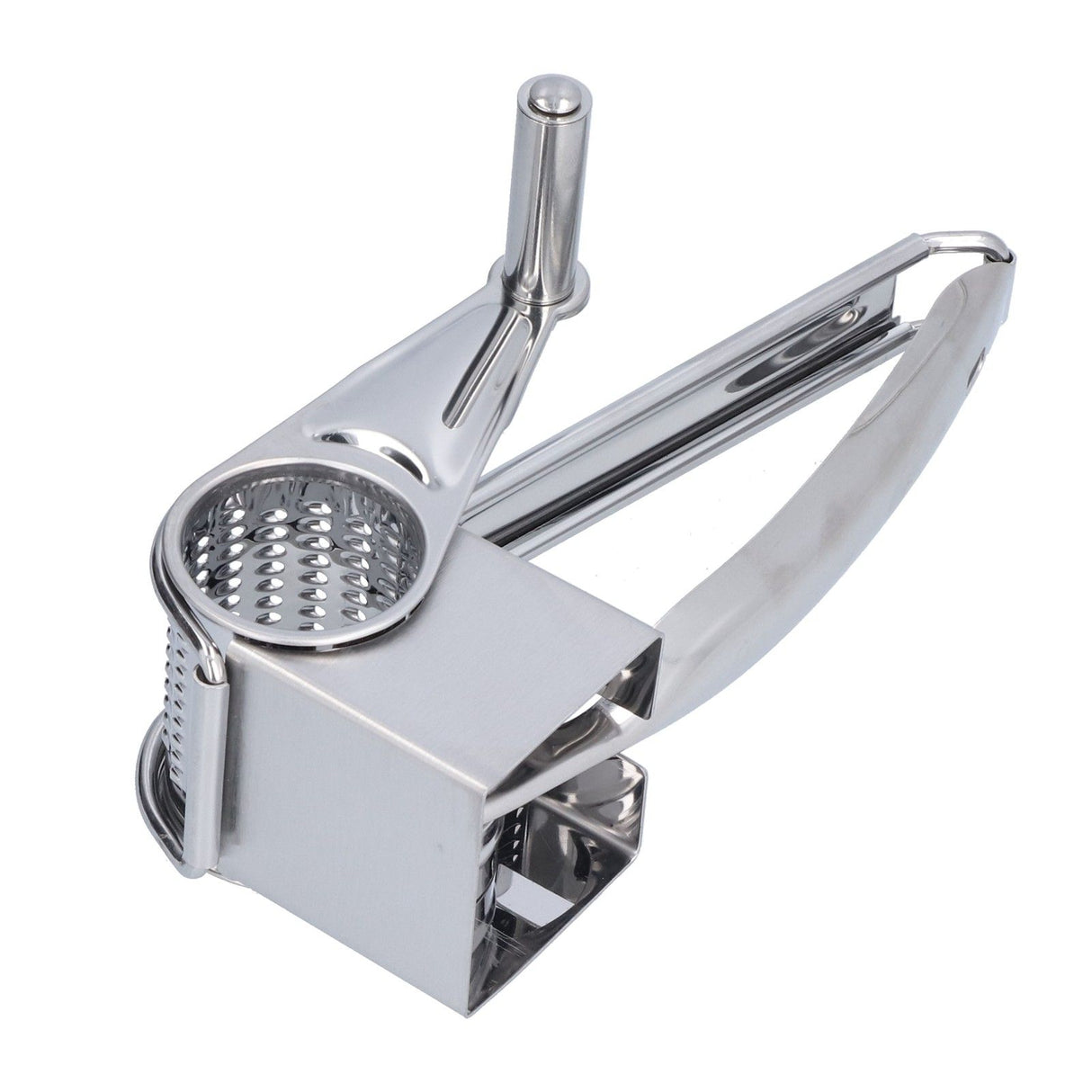 Cheese Grater Handhold Rotarting Stainless Steel Cheese Shredder for Household Chicken Cheese Walnut Nuts
