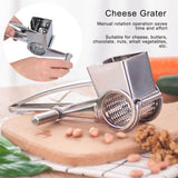 Cheese Grater Handhold Rotarting Stainless Steel Cheese Shredder for Household Chicken Cheese Walnut Nuts