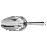 Ice Scooper Stainless Steel U Shaped Sturdy Food Grade Ice Bucket Scoop for Home Hotel Restaurant Stainless Steel Color - Front View