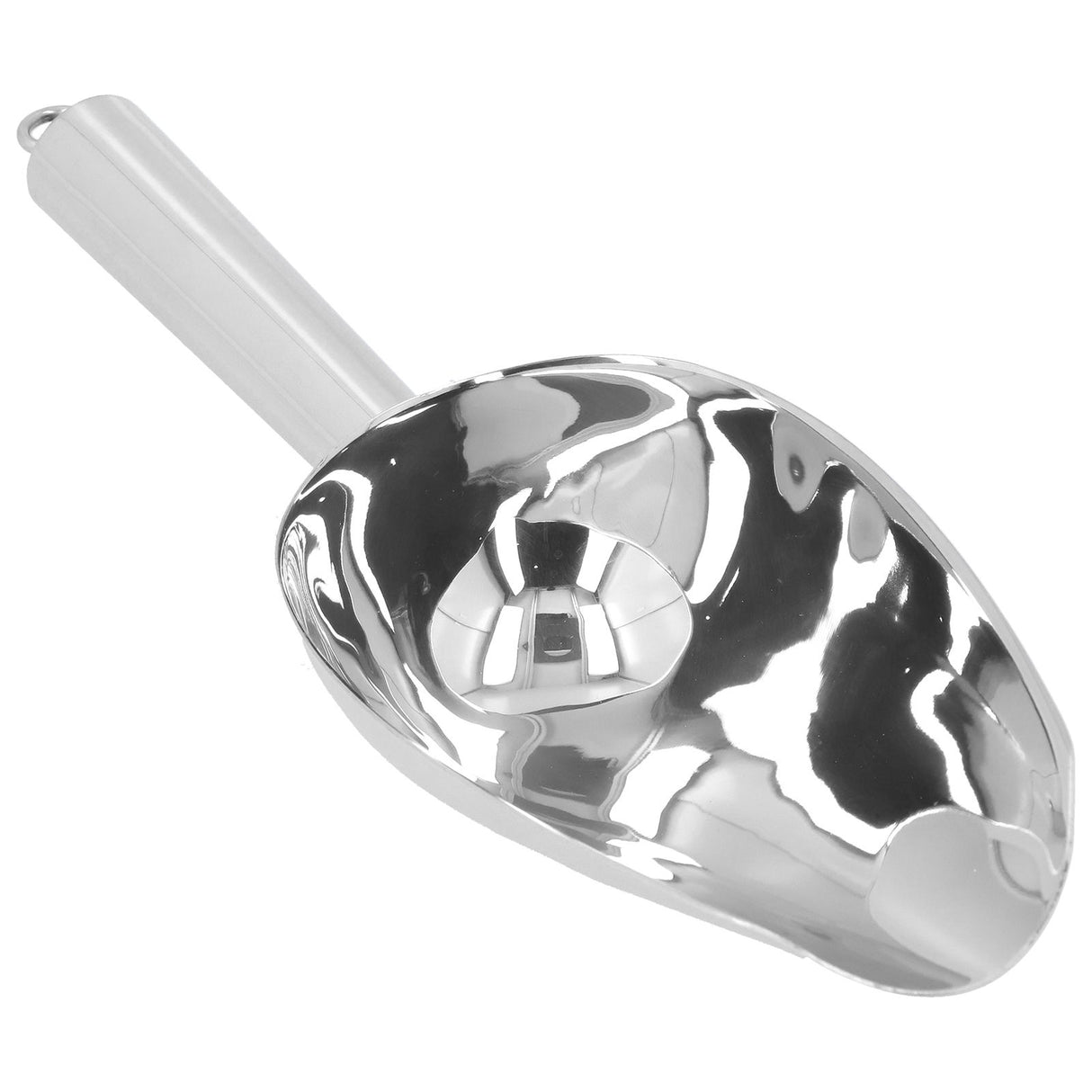 Ice Scooper Stainless Steel U Shaped Sturdy Food Grade Ice Bucket Scoop for Home Hotel Restaurant Stainless Steel Color