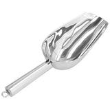 Ice Scooper Stainless Steel U Shaped Sturdy Food Grade Ice Bucket Scoop for Home Hotel Restaurant Stainless Steel Color - Close-Up Angle