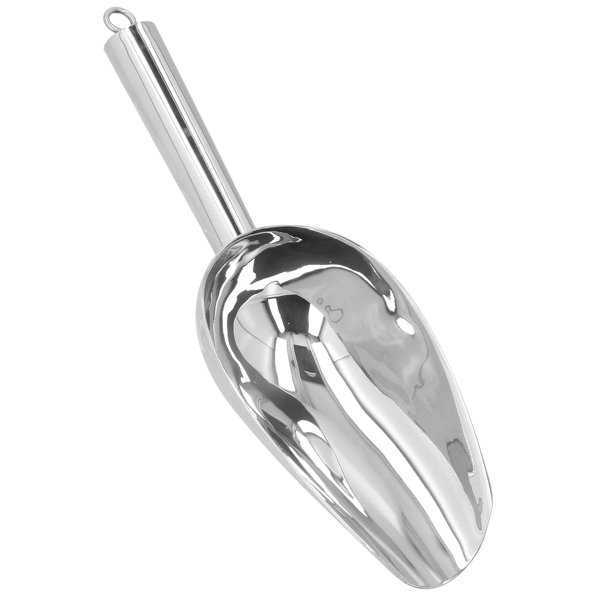 Ice Scooper Stainless Steel U Shaped Sturdy Food Grade Ice Bucket Scoop for Home Hotel Restaurant Stainless Steel Color