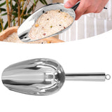 Ice Scooper Stainless Steel U Shaped Sturdy Food Grade Ice Bucket Scoop for Home Hotel Restaurant Stainless Steel Color - Extra Image