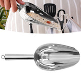 Ice Scooper Stainless Steel U Shaped Sturdy Food Grade Ice Bucket Scoop for Home Hotel Restaurant Stainless Steel Color - Extra Image