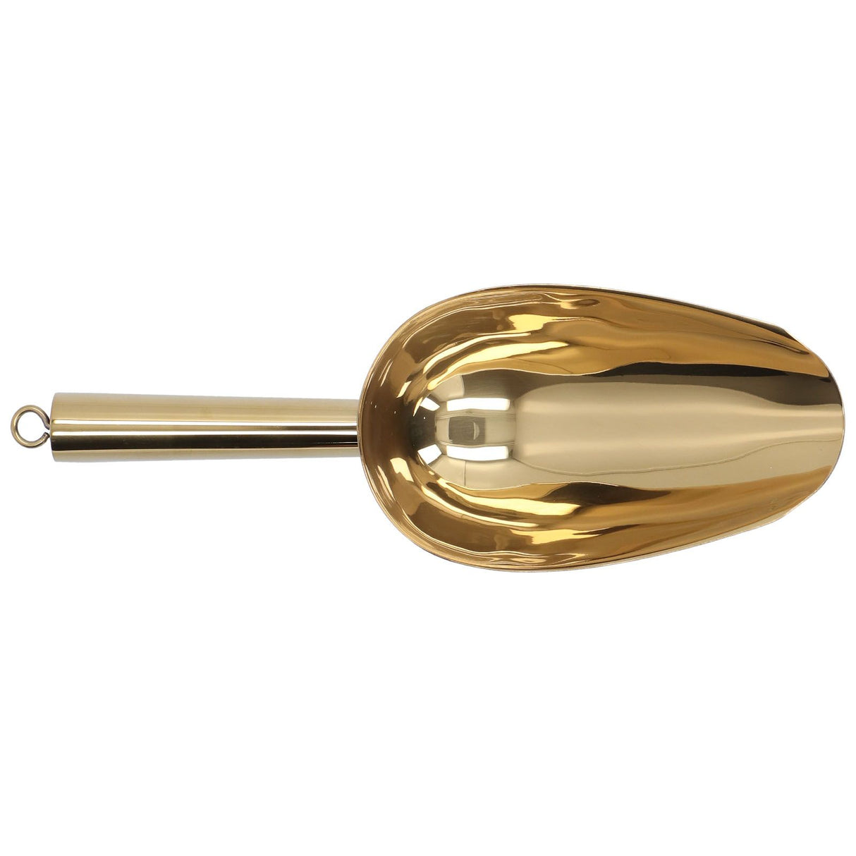 Ice Scooper Stainless Steel U Shaped Sturdy Food Grade Ice Bucket Scoop for Home Hotel Restaurant Gold