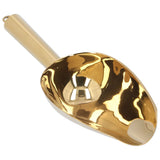 Ice Scooper Stainless Steel U Shaped Sturdy Food Grade Ice Bucket Scoop for Home Hotel Restaurant Gold - Rear View