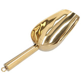Ice Scooper Stainless Steel U Shaped Sturdy Food Grade Ice Bucket Scoop for Home Hotel Restaurant Gold - Close-Up Angle