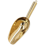 Ice Scooper Stainless Steel U Shaped Sturdy Food Grade Ice Bucket Scoop for Home Hotel Restaurant Gold - Low Angle