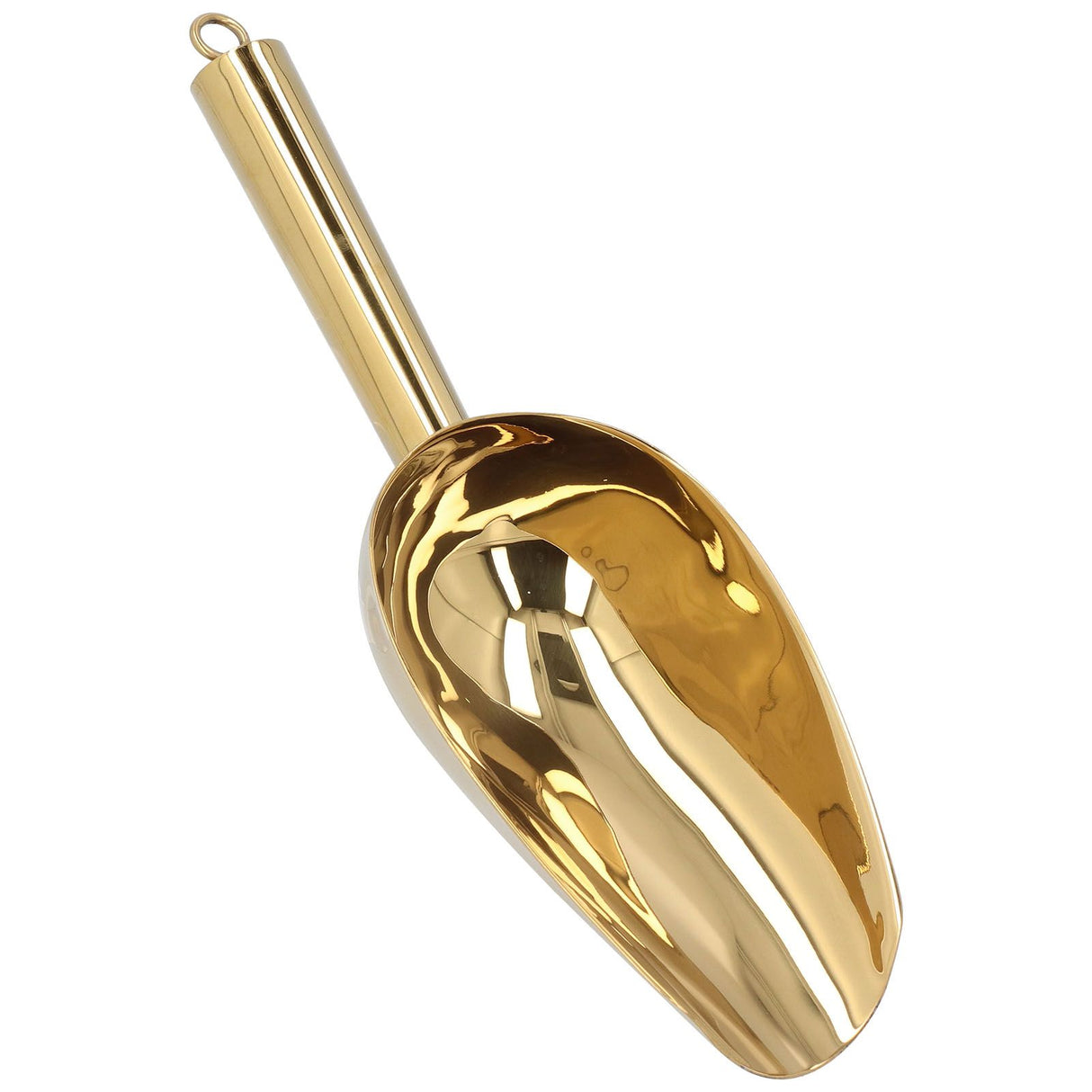 Ice Scooper Stainless Steel U Shaped Sturdy Food Grade Ice Bucket Scoop for Home Hotel Restaurant Gold