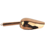Ice Scooper Stainless Steel U Shaped Sturdy Food Grade Ice Bucket Scoop for Home Hotel Restaurant Rose Gold - Front View